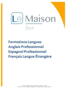 Formation anglais catalogue